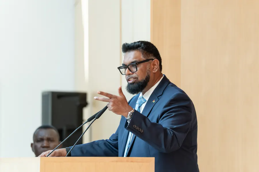 H.E. Dr. Mohamed Irfaan Ali, President of Guyana, delivers the keynote address
