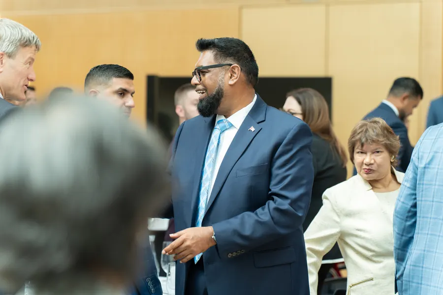 H.E. Dr. Mohamed Irfaan Ali, President of Guyana, meets delegates