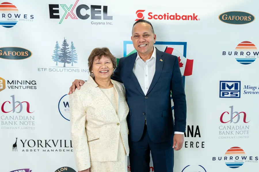 Guests at the sponsor wall