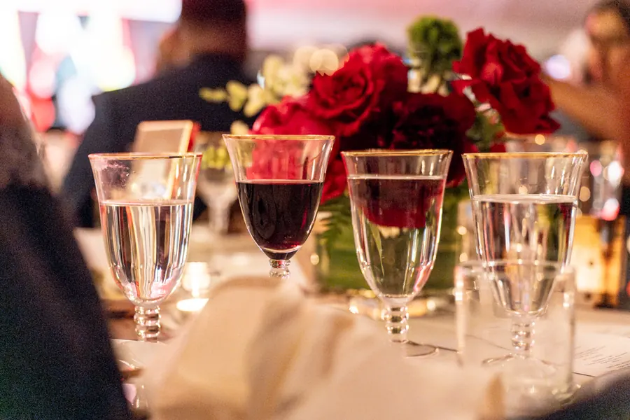 Table centrepiece at the gala dinner